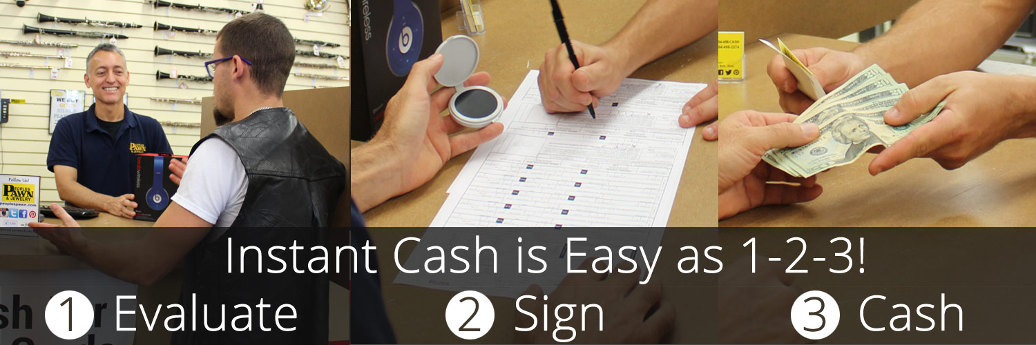 Instant Cash is Easy as 1-2-3!